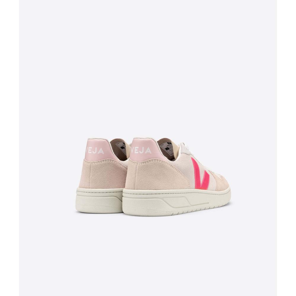 Veja V-10 SUEDE Women's Sneakers Beige | NZ 642XYU